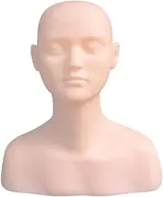 Amagogo Training Mannequin Head Manikin Head Model Doll Flexible Face Head, Silicone Massage Head Professional, for Training