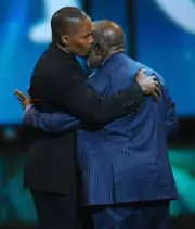 Actor Jamie Foxx Hall of Fame winner Clarence Avant onstage at the- Old Photo 1