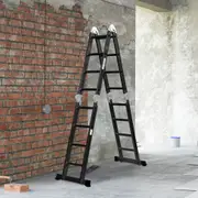 Traderight Multi Purpose Ladder Aluminium Folding Platform Extension Step 4.7M