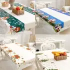 Disposable Christmas Plastic Tablecloth Wipe Clean Table Cloth Cover 110x180cm