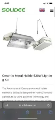 SOLIDEE Ceramic Metal Halide 630w Grow Light