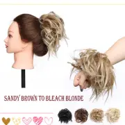 Womens Wrap Messy Curly Bun Hair Piece Wig Scrunchie Ponytail Hair Extensions a7