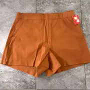 SPANX On-The-Go Bronze Glow 4" Shorts Women's medium Brown Stretch Comfort nwt