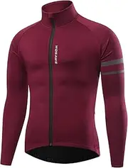 Oimzzr Men Long Sleeve Cycling Jersey Windproof MTB Bike Jacket Wind Coat Ycle Clothing Red L