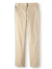 George Girls' School Uniforms, Flat Front Pant Size 9 Beige