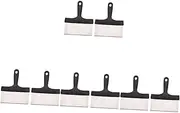 Kisangel 4sets Stainless Steel BBQ Grill Scraper Grill Pan Metal Pan Scrubbers for Barbecue Grate Kitchen Gadgets 2pcs*4