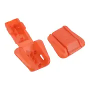 Zipper Pull Cord Ends, 25 Pack Zip Clip Buckle Rope End Lock 18mm, Orange