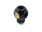 Bitspower G1/4" Matt Black Q Plus-Rotary IG1/4"X4 Extender [BP-MBFR-C]