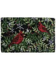 Entryways Williamsburg Holiday Cardinal Handwoven Coconut Fiber Doormat