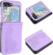 Compatible with Samsung Galaxy Z Flip6 5G Case,Compatible with Samsung Galaxy Z Flip6 5G Magnetic Flip Phone Cover Purple