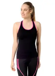 Jerf Womens Cali Black Seamless Active Tank