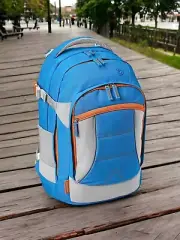 Ergonomic Backpack, Large, Blue, Adjustable , Padded, Pockets, New