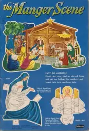 ViN 1955 MANGER CHRISTmas PAPER DOLL REPOR ORIG SIZE QUAL~ UNCUT TOP SL READ ALL