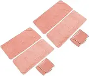 HAKIDZEL 2Sets Super Fiber Hair Wraps Spa Towels Kit Ultra Absorbent Beauty Salon Hair Wraps for Women Includes Headscarf Pillow Cover and Chest Cover for Spa Shower Use