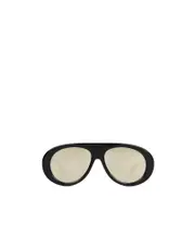 Aviator S300 Sunglasses in Acetate with Mirror Lenses One size black