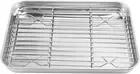 9 Inch Toaster Oven Tray and Rack Set, Small Stainless Steel Baking Pan
