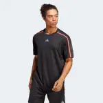 ADIDAS BLACK WORKOUT BASE TEE 男款 黑色橘線 排汗上衣 IB7896【KAORACER】