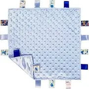 Baby Super Soft Deluxe Comforter Blanket with Satin Ribbons (Blue)