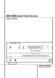 Harman Kardon AVR-3000 AV Receiver Owners Manual