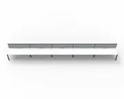 RAPIDLINE DELUXE PROFILE LEG WORKSTATION With Screen 10 Person Double Sided W1800 x D750 x H730mm (per user) White Top Black Frame