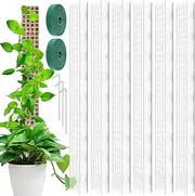 6Pcs Plastic Moss Poles for Monstera,Pothos and Climbing Indoor Plants,23.6 '' Plant Climbing Pole, Adjustable Height Plant Support Pole,Reusable Plant Stake Growing Pole for Climbing Plants (6pcs)