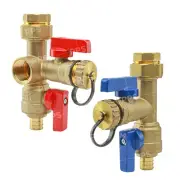 Midline Valve Hot and Cold Isolation Valves, Brass, PEX