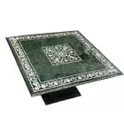 48" green marble coffee Table Top inlay semi precious stones With marble Stand