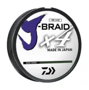 Daiwa J Braided 4 Strand Line 20lb 300yd Filler Spool Dark Green JB4U20-300DG