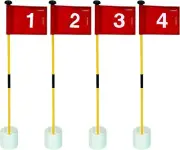Mini Golf Putting Green Flag and Hole Cup for Yard Practice Set, Golf Pin Fla...