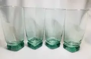 4 Libbey CARRINGTON Iced Tea Coolers 16 oz SPANISH GREEN 6 1/4" Hiball Tumblers