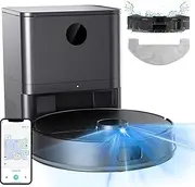 Integrated Suction and Drag Intelligent Sweeping Robot，Robot Vacuum Cleaner with 3L Self-Cleaner Station, APP Quick Mapping Home Mapping，for Pet Hair, Hard Floor and Carpet