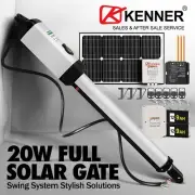 KENNER Full Solar Powered Automatic Swing Gate Opener 5 x Remote 9Ah 20W