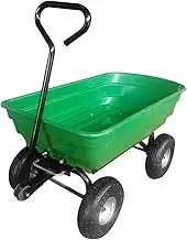 Dump Cart Wagon,Garden Trolley with Wheels Household Utility Cart Wheelbarrow for Farms Beach Yard Lawn Construction Sites