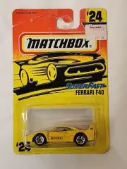 1996 MATCHBOX SUPERFAST #24 YELLOW FERRARI F40 NEW