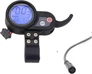 for JIPIN Brushless Controller 48V 25A 500W Motor Starter JP LCD Display Throttle Switch, for Zero, for 8 Electric Scooter Accessories Electric Scooter Display Screen(Blue Female)