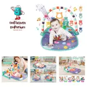 Baby Gym Play Mat, Kick and Play Piano Mat for Infants, Tummy Time Mat Activi...