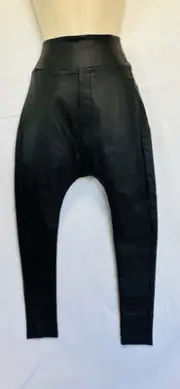 DECJUBA Austin Drop Crotch Pant Black Business Smart Gloss Look Pants Size 6 NEW