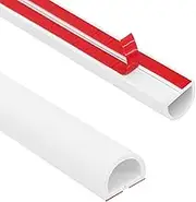 ADYAWEN 78 inch Wall Cord Hider,Self-Adhesive Wire Cover Raceway for Walls, Flexible PVC Cable Concealer for Home and Office, Cord Protector W0.59 H0.39in - White