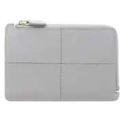 Filofax Classic Stitch Soft Zip Card Holder/Leather ID/RFID Wallet GRY 15.5cm