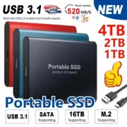 Portable SSD 1TB 2TB High Speed External Hard Drive USB3.1 Type-C Interface Hard