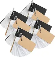 DOITOOL 8pcs Blank Flashcards Binder Memory Cards for Students for Vocabulary Notes Study Lists Portable and