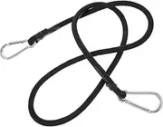 POPETPOP Motorcycle Luggage Strap Heavy Duty Elastic Bundling Rope with Carabiner Hooks Durable for Outdoor Activities Camping and Riding Accessories Black