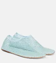 [Christopher Esber] Christopher Esber Minette crystal-embellished mesh pumps UK 6 blue