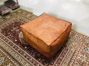Footstool Pouffe Unstuffed HandmadeSquare Footrest Relaxing New Moroccan