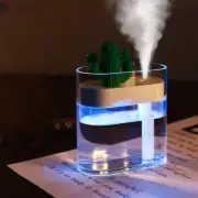 160ML Ultrasonic Air Humidifier Clear Cactus Color Light USB Essential Oil Diffu