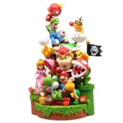 27cm Super Mario Bros Family Portraits Figure Super Mario Bros Anime Figures Plu