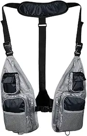 [generic] Fishing Vests for Men,Adjustable Fly Fishing Vest with Multi-Pockets | Sleeveless Jacket for Fishing Climbing