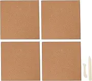 12x12 Inch Stained Glass Work Surfaces Heat Resisting Cork Board Workstation with 2 Scrapers for Craft Projects and Electronic Soldering