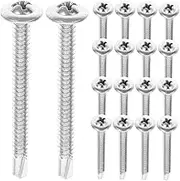 JECOMPRIS 50pcs Self-Tapping Screws Carbon Steel Fixing Screws for Wood Metal Versatile Self-Drilling Screws for Home Furniture and Mechanical Applications