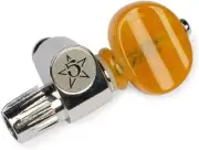 Five-Star 5th String Banjo Peg, Nickel with Amber Swirl Knob